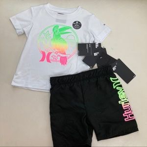 Hurley cute neon colorful shorts set 2273